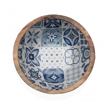 LARGE AZURITE BOWL 30CM DIA.