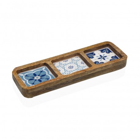 AZURITE THREE-COMPARTMENT PLATTER