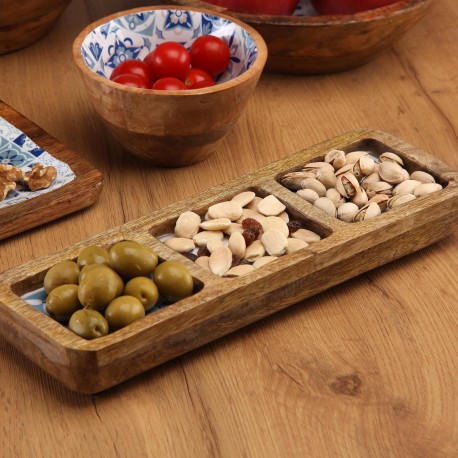 AZURITE THREE-COMPARTMENT PLATTER