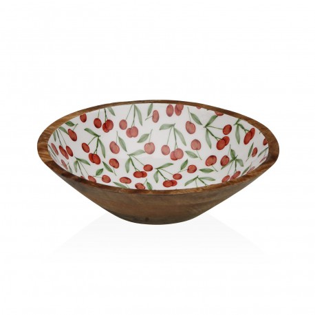 LARGE CHERRIES ENAMELLED BOWL