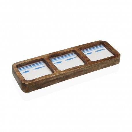 OCEANIC THREE-COMPARTMENT PLATTER