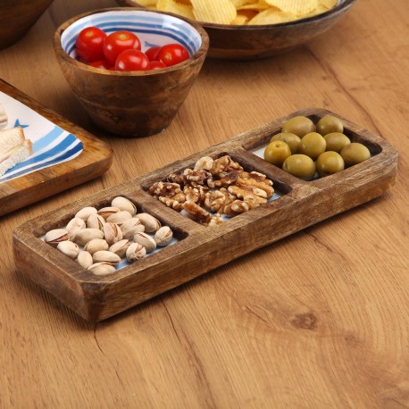 OCEANIC THREE-COMPARTMENT PLATTER