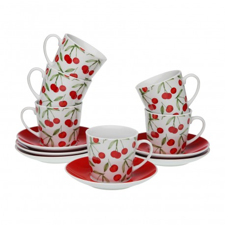 CHERRIES TEA CUP SET OF 6