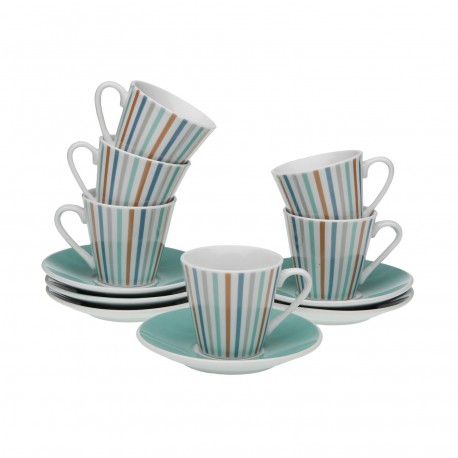 STRIPES COFFEE CUP SET OF 6