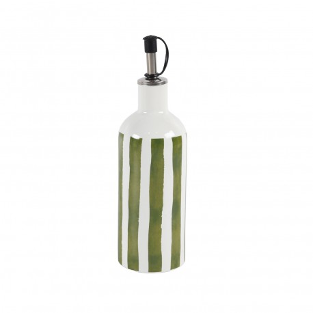 GREEN STRIPED OIL CRUET