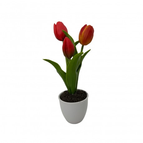 TULIP FLOWER SET OF 3 WITH POT