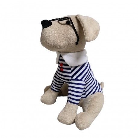 DOG WITH GLASSES DOORSTOP