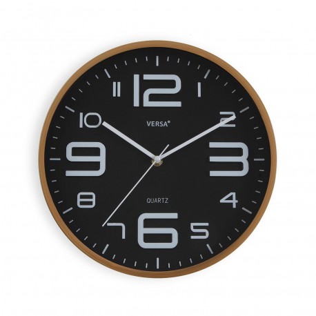 BLACK WALL CLOCK 30CM