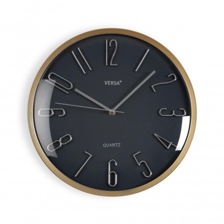 GREY WALL CLOCK 33CM