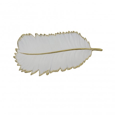 WHITE LEAF TABLE CENTREPIECE