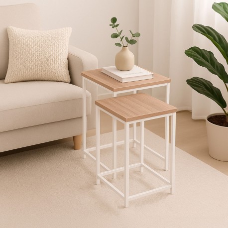 WHITE TIGRIS COFFEE TABLE SET