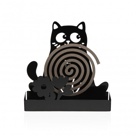BLACK MISU CAT MOSQUITO COIL HOLDER