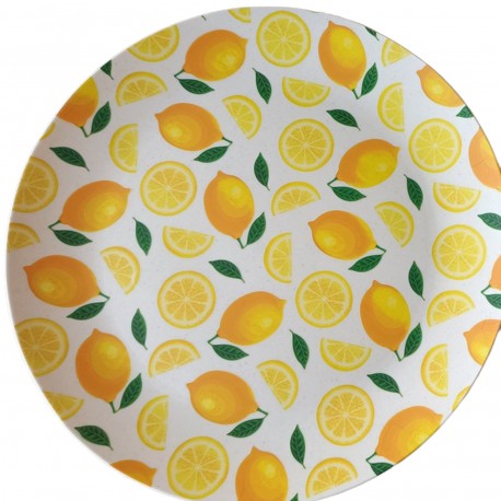 20CM LEMON ROUND PLATE