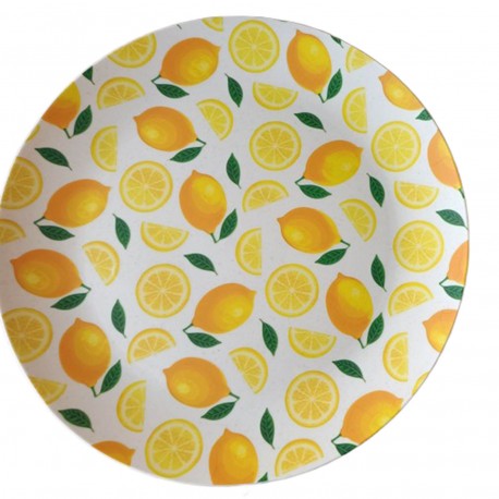 25CM LEMON ROUND PLATE