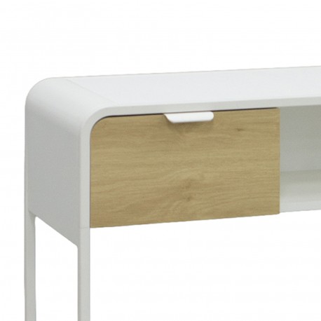 WHITE 2-DRAWER CONSOLE TABLE