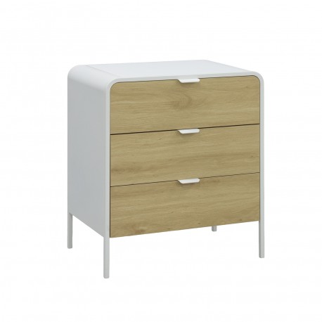 WHITE 3-DRAWER CHEST