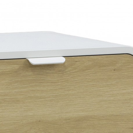 WHITE 2-DRAWER BEDSIDE TABLE