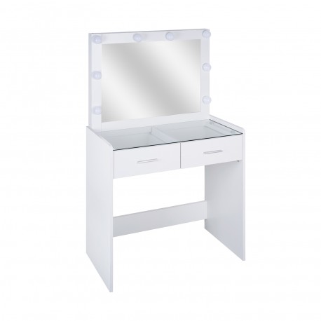 WHITE DRESSING TABLE WITH LED LIGHTS