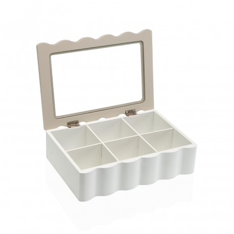 WHITE TEA BOX 6 COMPARTMENTS