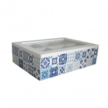 AZURITE TEA BOX 6 COMPARTMENTS