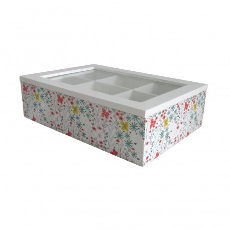 FIORELLA TEA BOX, 6 COMPARTMENTS