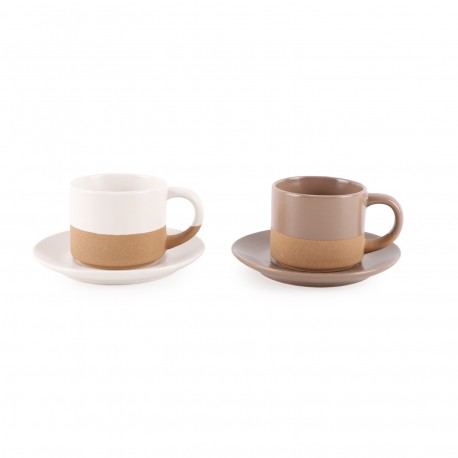 SET OF 6 COFFEE CUPS WITH SAUCERS