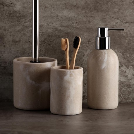 MONZA STONE BEIGE TOOTHBRUSH HOLDER