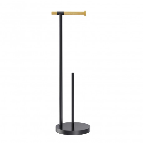 BLACK BAMBOO TOILET ROLL HOLDER