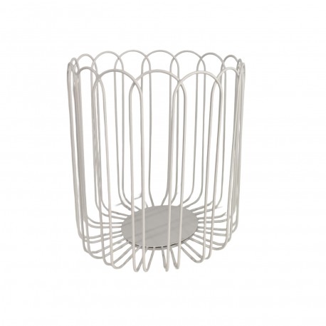 TALL WHITE FRUIT BASKET