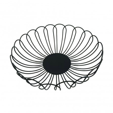 BLACK FLOWER FRUIT BASKET