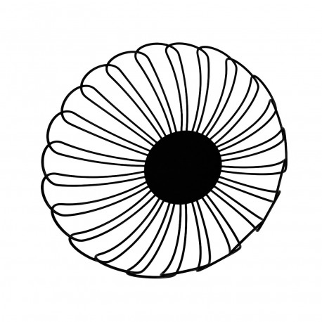 BLACK FLOWER FRUIT BASKET