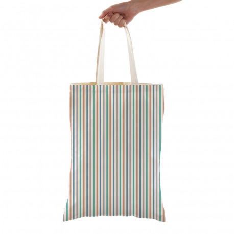 STRIPED SHOPPING BAG