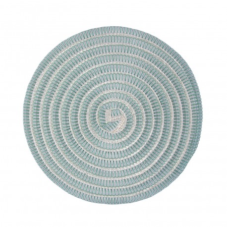 BLUE AND WHITE ROUND PLACEMAT