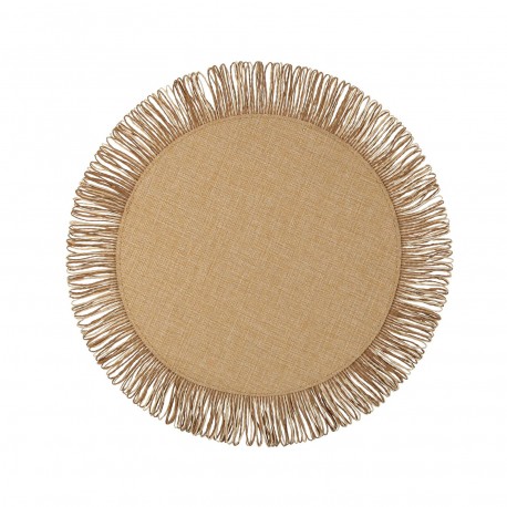 BROWN ROUND PAPER PLACEMAT