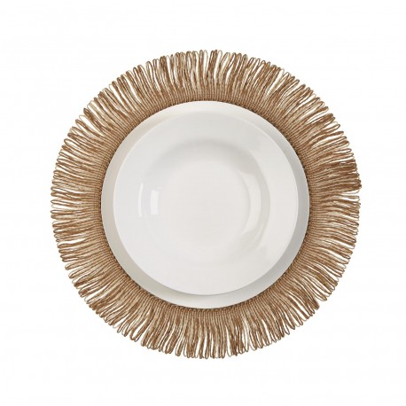 BROWN ROUND PAPER PLACEMAT