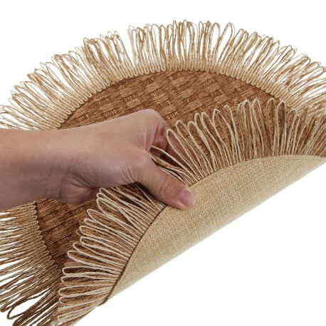 BROWN ROUND PAPER PLACEMAT