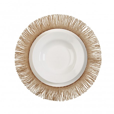 BROWN ROUND PAPER PLACEMAT