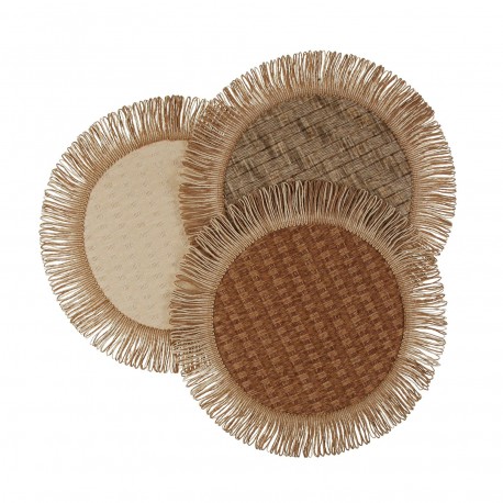 BROWN ROUND PAPER PLACEMAT