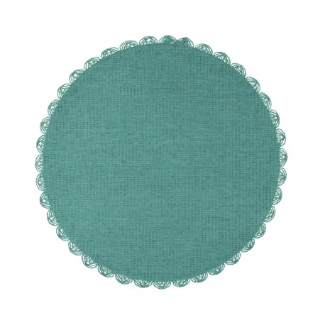 ROUND TURQUOISE PLACEMAT