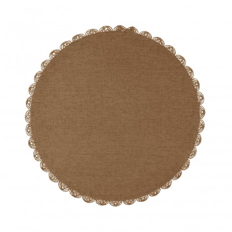 ROUND BROWN PLACEMAT