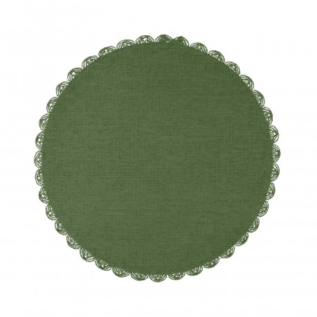 GREEN ROUND PAPER PLACEMAT