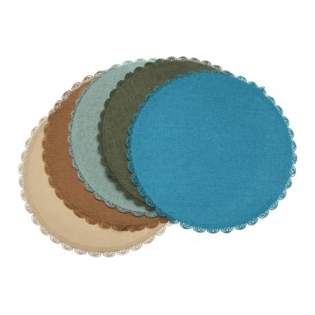 GREEN ROUND PAPER PLACEMAT