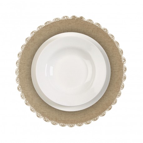 NATURAL ROUND PAPER PLACEMAT