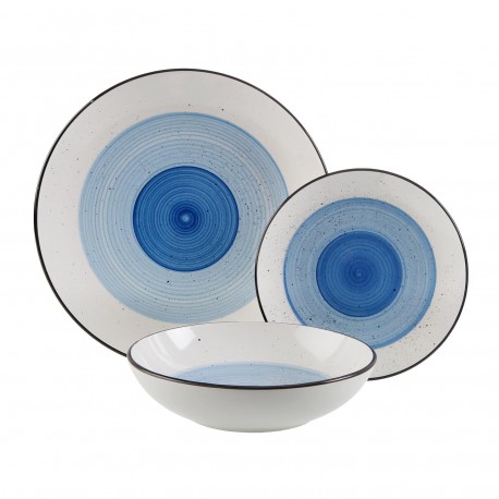 18-PIECE MORGAN BLUE DINNER SET