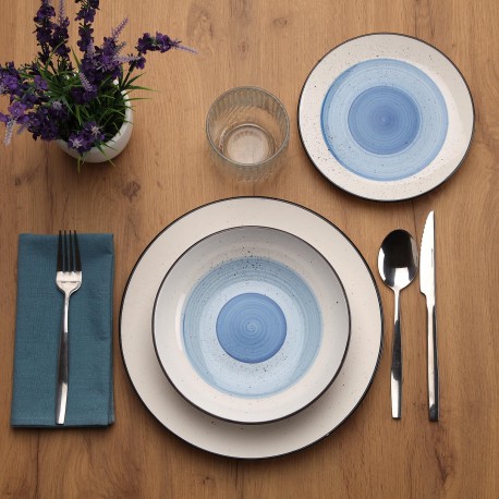 18-PIECE MORGAN BLUE DINNER SET