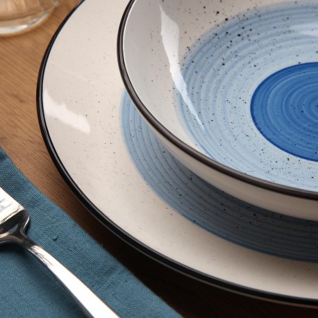 18-PIECE MORGAN BLUE DINNER SET