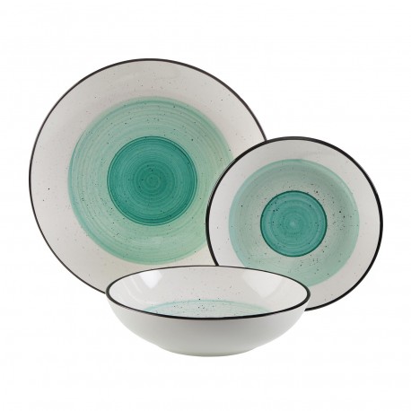 18-PIECE MORGAN GREEN DINNER SET