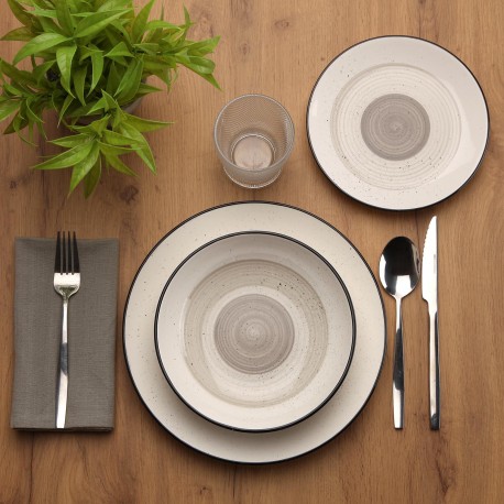 18-PIECE MORGAN GREY DINNER SET