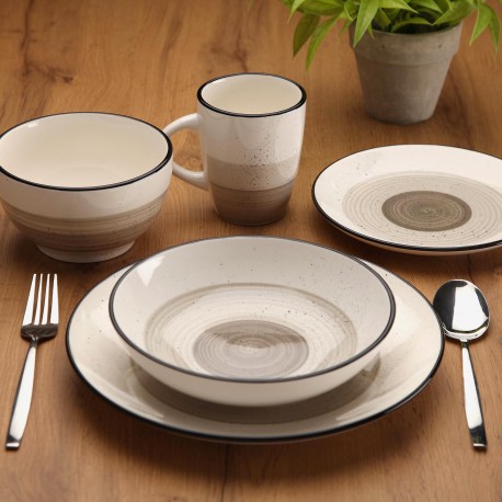 18-PIECE MORGAN GREY DINNER SET