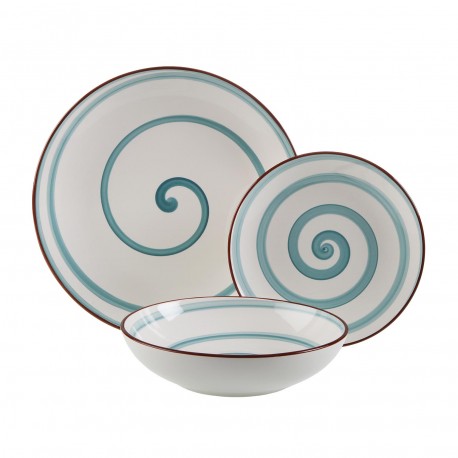 18-PIECE ENID BLUE DINNER SET